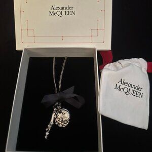 Alexander McQueen Crystal Studded Pendant Necklace
